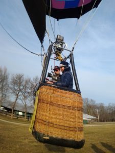 Jordan takes off in a balloon to shoot aerial for Compline